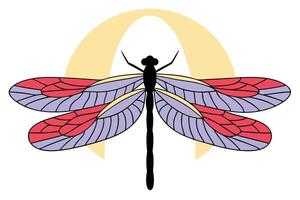 Vivid insect illustration of a dragonfly with rich colors and realistic wing texture perfect for nature focused designs eco branding and artistic science visuals vector