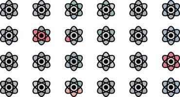 Atom model icon design a single high resolution icon depicting an atom on a white background vector