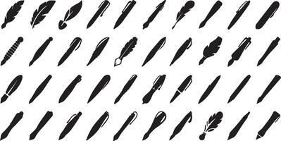 High resolution pen icon design for digital use single icon in cmyk and grayscale color modes vector