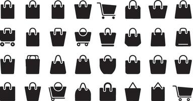 High resolution shopping bag icon design for retail branding and e commerce applications vector