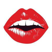 Glossy Lips with Leopard Pattern Sublimation vector