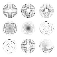 Bundle Of Dotted Ring Frame Clipart, Various Dotted Circle Illustration, Dotted Lines And Stitches Design Sublimation vector