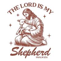 The lord is my shepherd vector