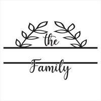 Modern Style Family Name Monogram Design vector