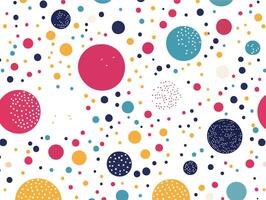 Colorful Pattern With Dotted Circles vector