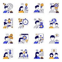 Modern Set of Startup Flat Icons vector