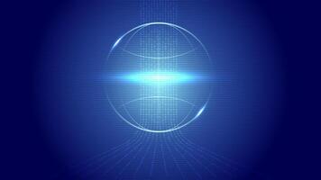Tech-Digital-Sphere-Futuristic Glowing Grid vector