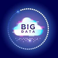 Big-Data-Cloud-Computing Tech Infographic-Design vector