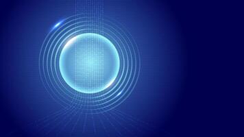 Technology-Wave-Circle-Data Background Abstract vector