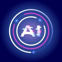AI-Technology-Concept-Futuristic Interface Design vector