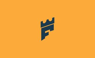 Logo Castle with Initial F. Strong, Bold and Minimal concept design. vector