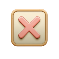 Visual representation of a decorative close button in a digital interface design png