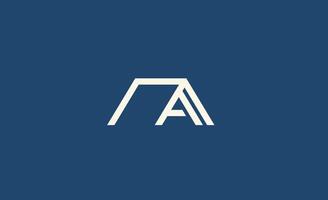 Logo Minimal House or Home rooftop with Letter A in Line style. Residence and Real Estate concept. vector