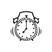 Alarm clock icon Clip art Cartoon, isolated on white background. vector