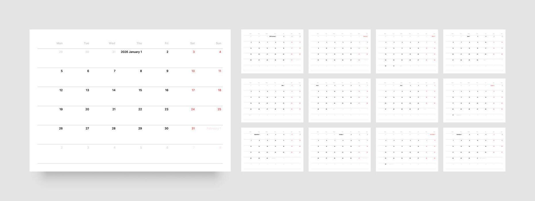 Yearly Calendar Planner Vector Art Icons and Graphics for Free Download