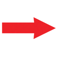 Large red arrow pointing to the right for clear directional guidance in various settings png