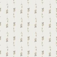 Seamless pattern with abstract floral doodle elements vector