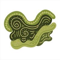 Abstract colorful doodle shape with wavy lines vector