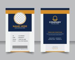 Customizable Corporate Identity Card, Sleek and Clean Staff Badge Template, Elegant and Modern Company ID Card, Professional and Easy to Customize vector
