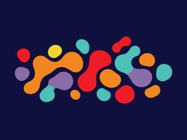 Vibrant Abstract Shapes in a Dark Background vector