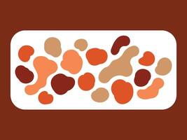 Abstract Pattern of Organic Shapes in Warm Autumnal Hues vector
