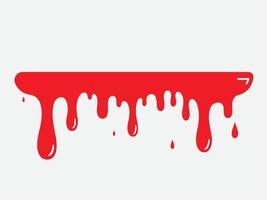 Dripping Red Liquid Graphic Design Element vector