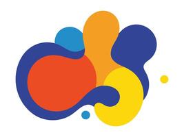 Vibrant Abstract Design with Intertwined Shapes vector