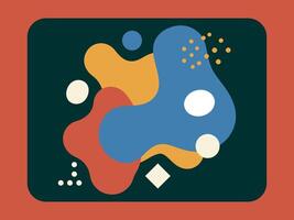Abstract Composition of Interlocking Organic Shapes in Earthy Tones vector