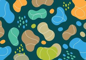 Abstract Colorful Organic Shapes Pattern with White Lines vector