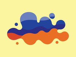 Dynamic Abstract Design Composition Art with Flowing Shapes vector