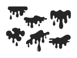 Abstract Dripping Shapes in a Simple Design vector