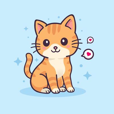 Cute Kawaii Cats with Charm in Cute Art