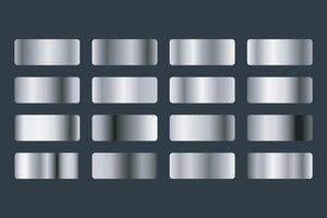 silver gradient pattern palette collection set vector