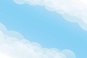 cloud landscape with text space in horizontal frame vector