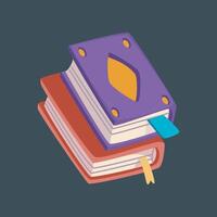 stack of two books in isolated background vector