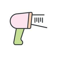 Bar code Scanner Icon illustration design templates simple and modern concept isolated on white vector