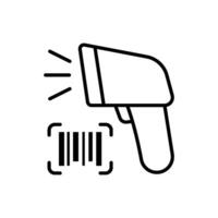 Bar code Scanner Icon design simple and modern concept isolated on white background vector