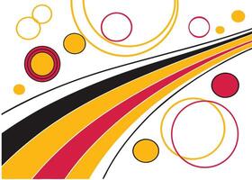 Abstract geometric design featuring dynamic lines and colorful circles on a clean white background vector