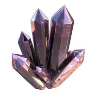 Cluster of purple crystals photo