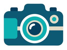 Flat design style modern digital camera illustration for photography concepts vector