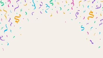 burst of vibrant confetti made from colorful geometric shapes and lines. Hand drawn in a playful flat style on a light background. perfect for celebration or festive designs. vector