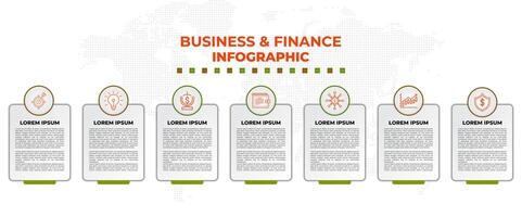 Realistic business and finance infographic template design. Info graph template design for business and finance industry. Used for economy, chart, strategy, presentation horizontal template vector