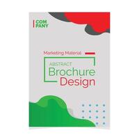 a brochure design with a red and green background vector