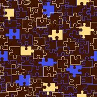 Graphic seamless background with puzzles of different colors. vector