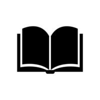Book icon illustration. Library logotype. Paper book element isolated on white background vector