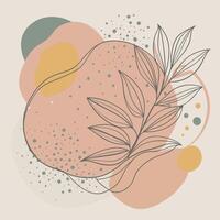Abstract floral design with soft pastel colors and delicate leaf patterns vector
