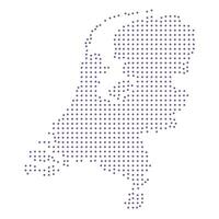 Netherlands map dotted pattern design purple circle vector