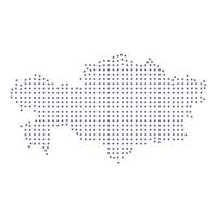 Kazakhstan map dotted pattern design purple circle vector