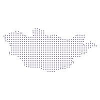 Mongolia map dotted pattern design purple circle vector