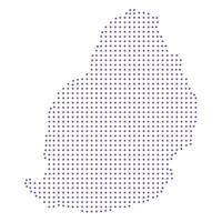 Mauritius map dotted pattern design purple circle vector